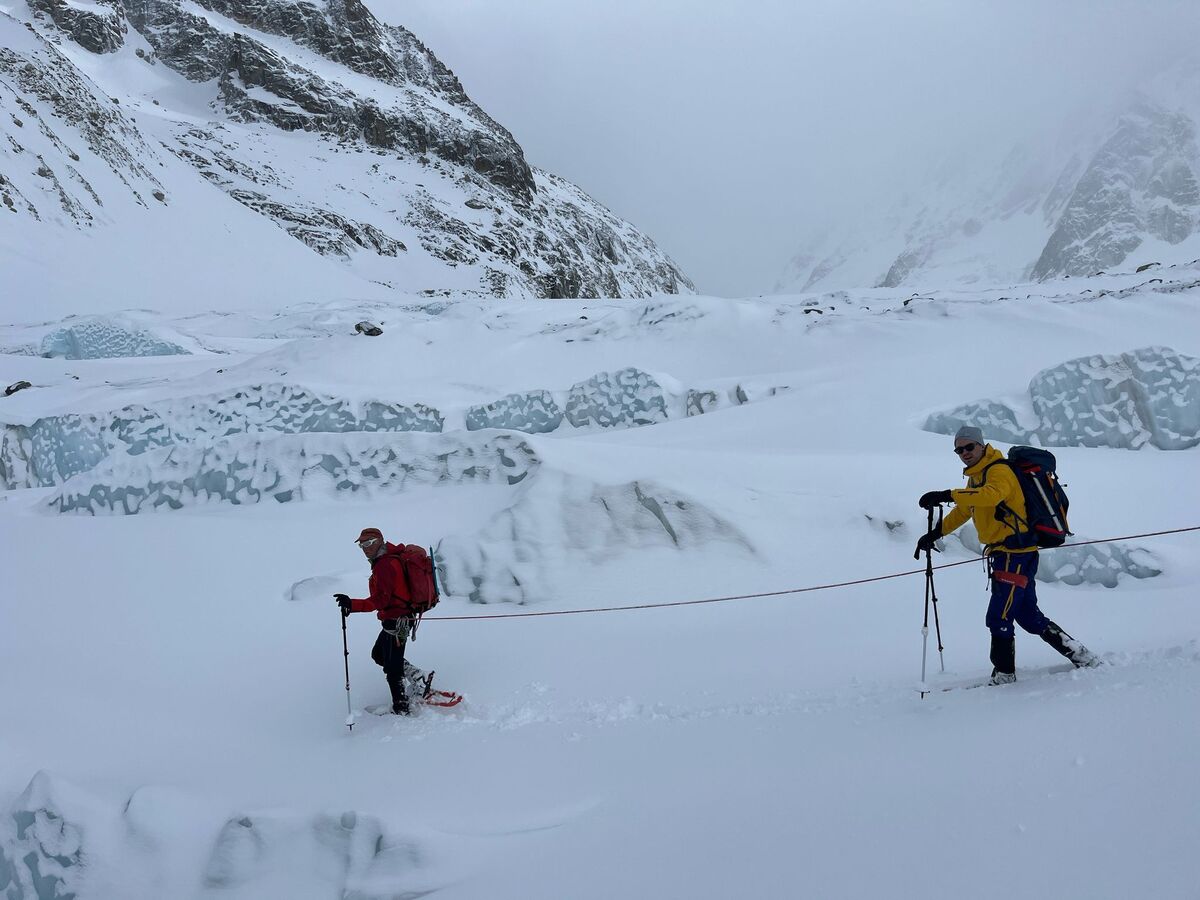 Image Glacier d'Argentière : alpinisme hivernal