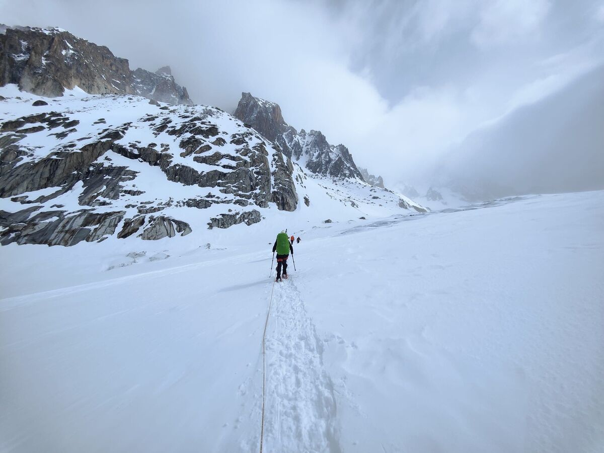 Image Glacier d'Argentière : alpinisme hivernal