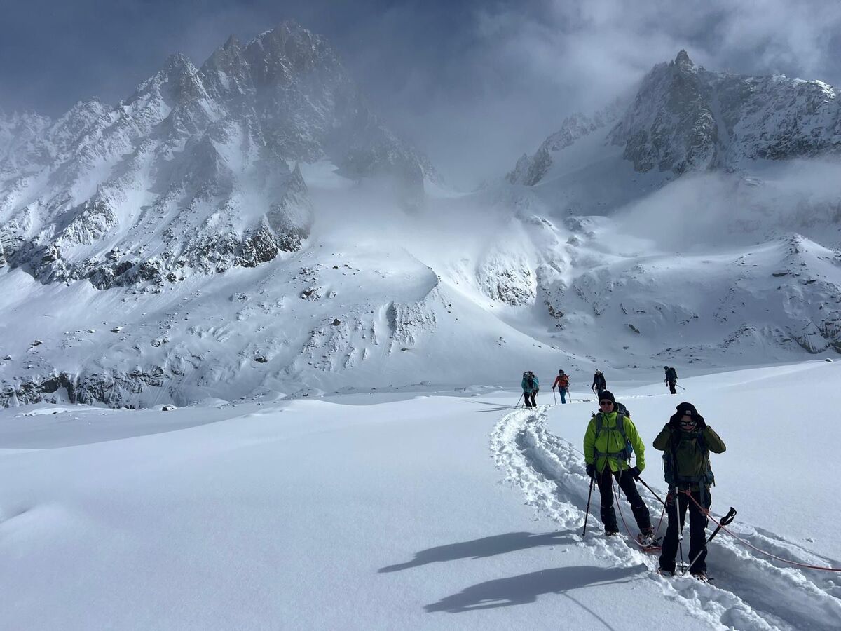 Image Glacier d'Argentière : alpinisme hivernal